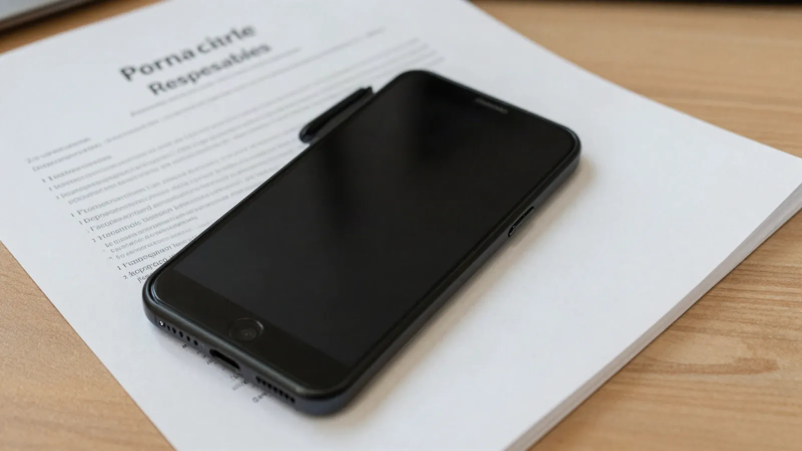 Téléphone perdu avec son coffret et des documents